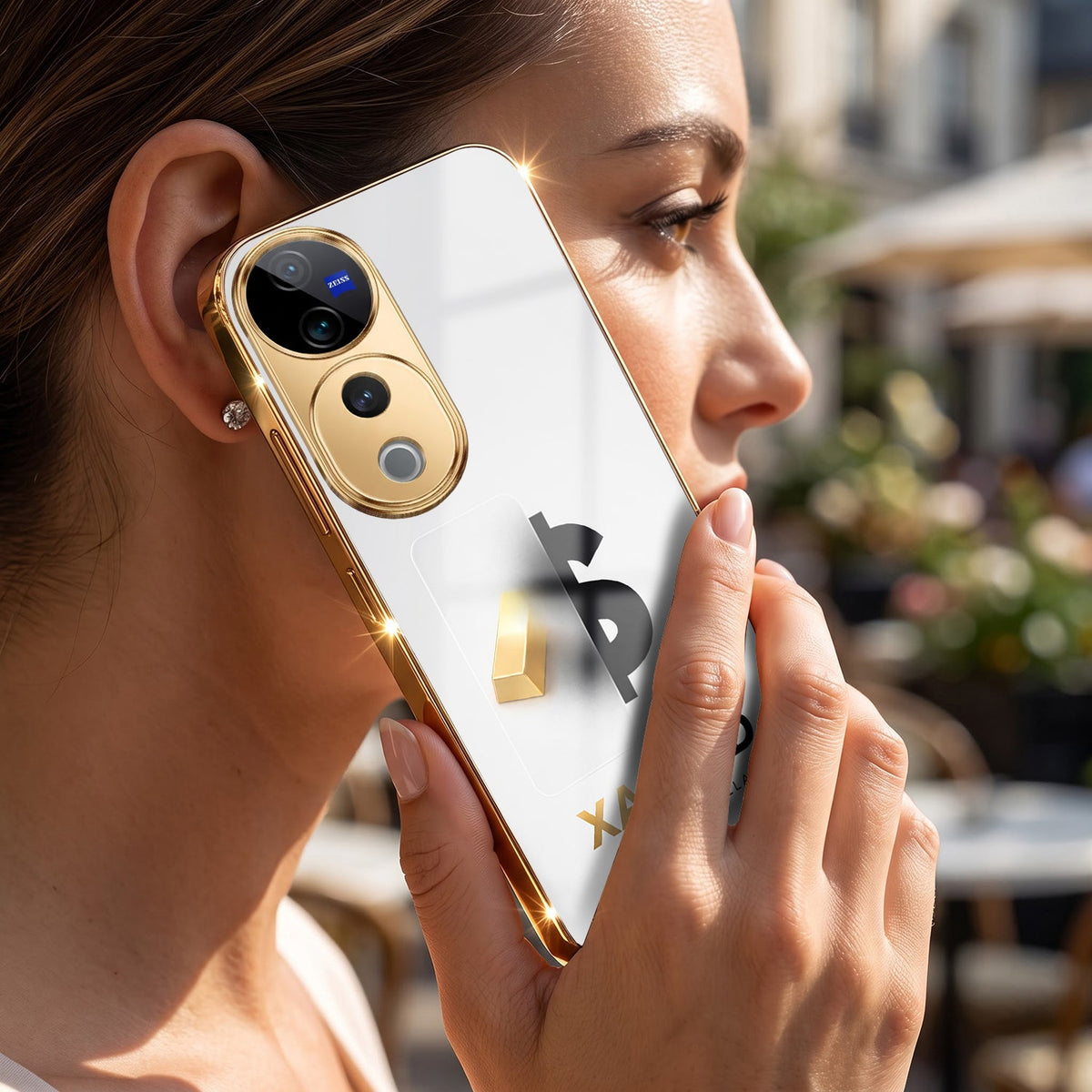 Vivo V40 Pro 5G Luxury XAU/USD Gold Electroplated Glass Case