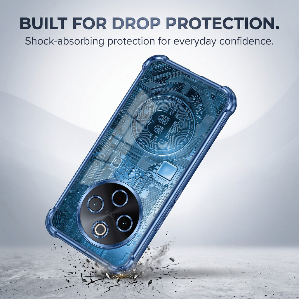 Vivo T4 5G Bitcoin Blue Airbags Printed Back Case
