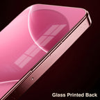 Oppo Reno 14 5G Luxury Glossy Wave Pink Electroplated Glass Phone Back Case