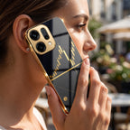 Oppo Reno 14 5G Trading Candles Gold Electroplated Glass Case