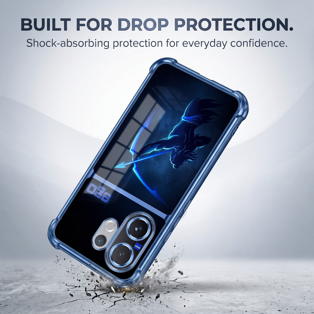 Vivo V60 5G Legendary Archer Dual-Tone Transparent Blue Airbags Case