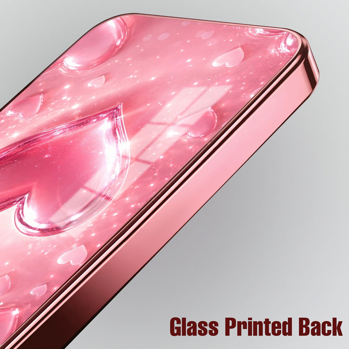 Samsung Galaxy A56 5G Luxury 3D Jelly Heart Pink Electroplated Glass Phone Back Case