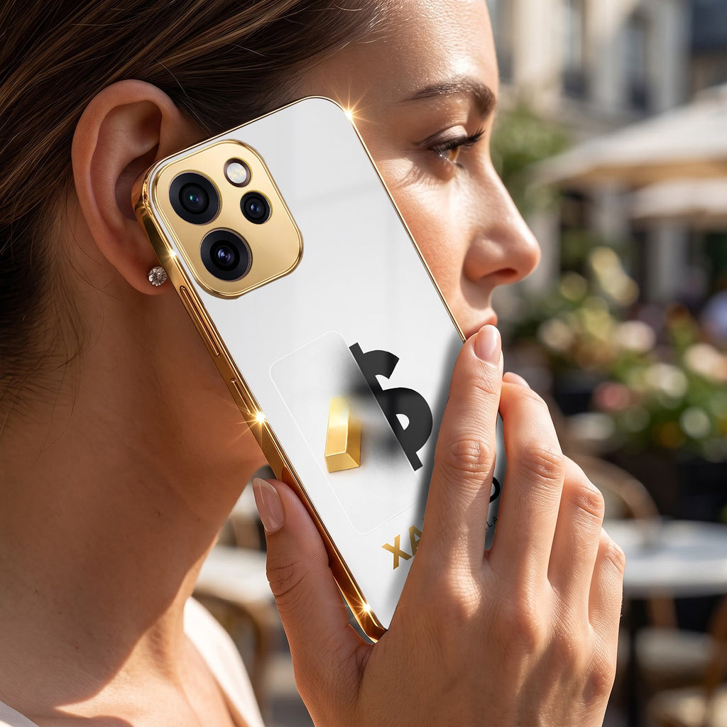 Oppo Reno 15 Mini 5G Luxury XAU/USD Gold Electroplated Glass Case