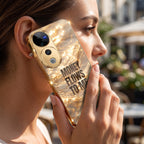 Vivo V40 Pro 5G Money Flows To Me Gold Electroplated Glass Phone Back Case