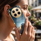Vivo X300 Pro 5G Porsche Luxury Gold Electroplated Glass Phone Back Case