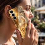 Samsung Galaxy A56 5G Golden Horse Sparkle Gold Electroplated Glass Phone Back Case