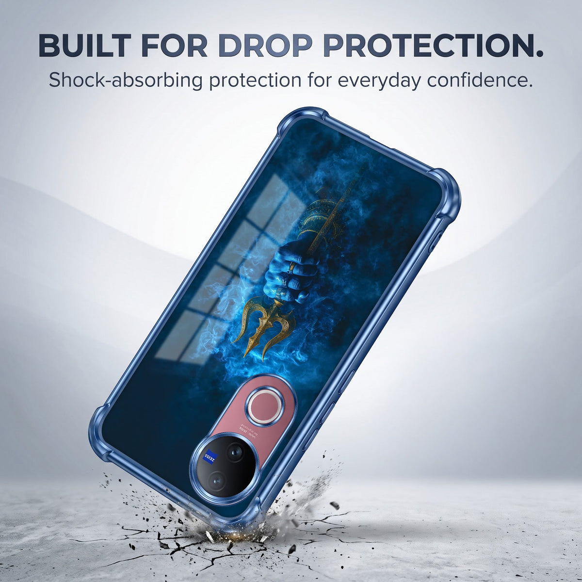 Vivo V50 5G Premium Shiv Trishul Airbags Printed Back Case