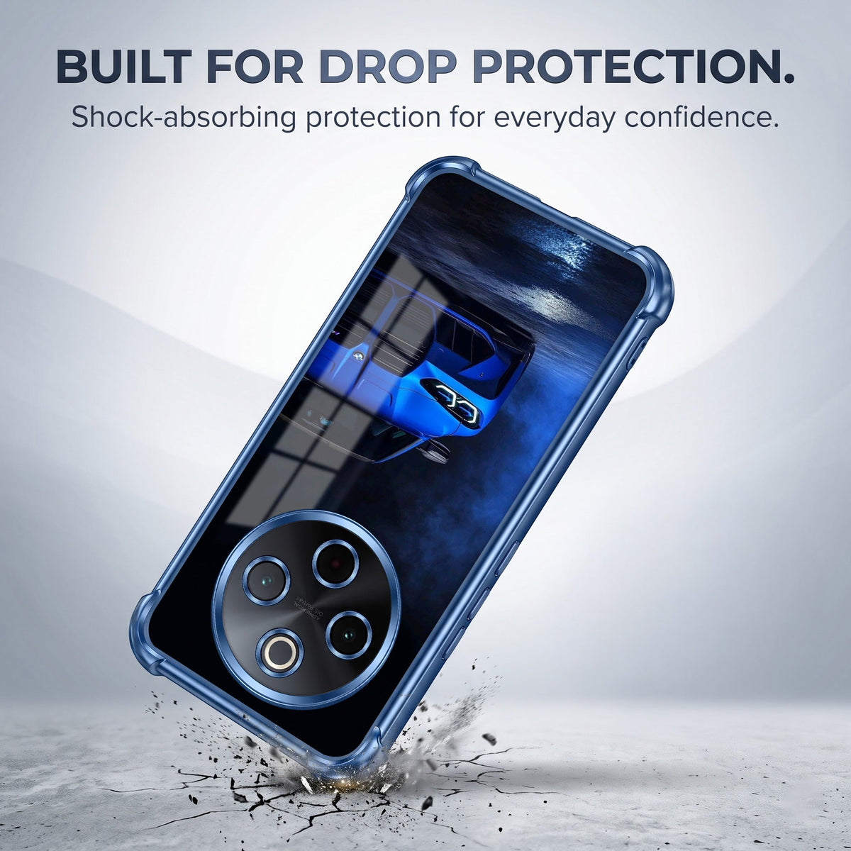 Vivo T4 5G BMW Sport Car Blue Airbags Printed Back Case