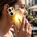 Oppo Reno 13 5G Lakshmi Sacred Gold Electroplated Glass Phone Back Case