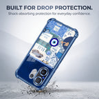 Vivo V60 5G 11:11 Lucky Vibes Dual-Tone Transparent Blue Airbags Case