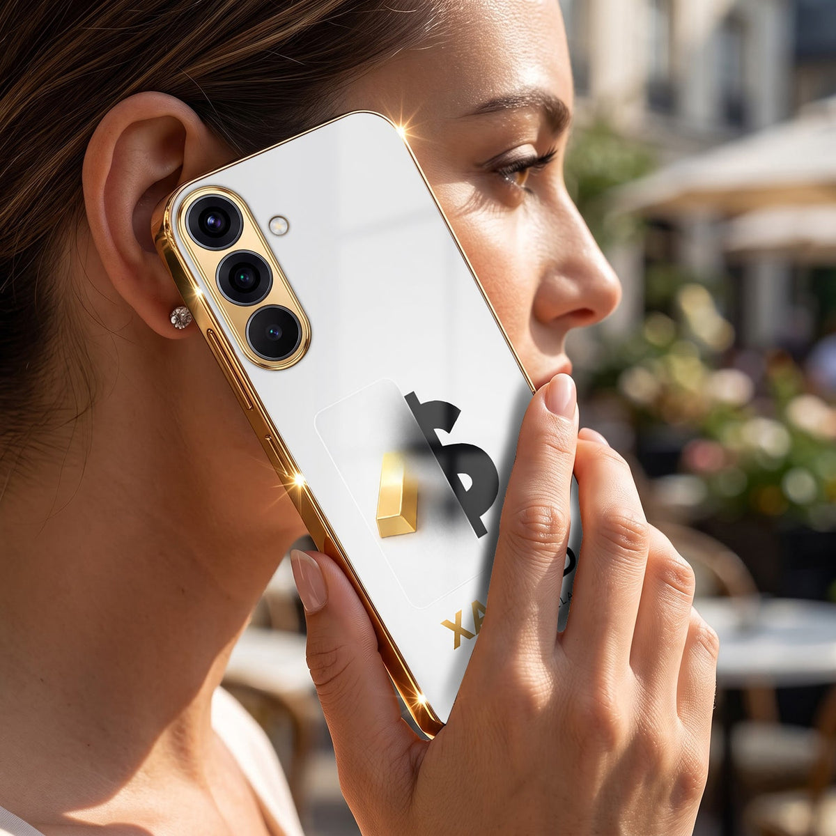 Samsung Galaxy A56 5G Luxury XAU/USD Gold Electroplated Glass Phone Back Case