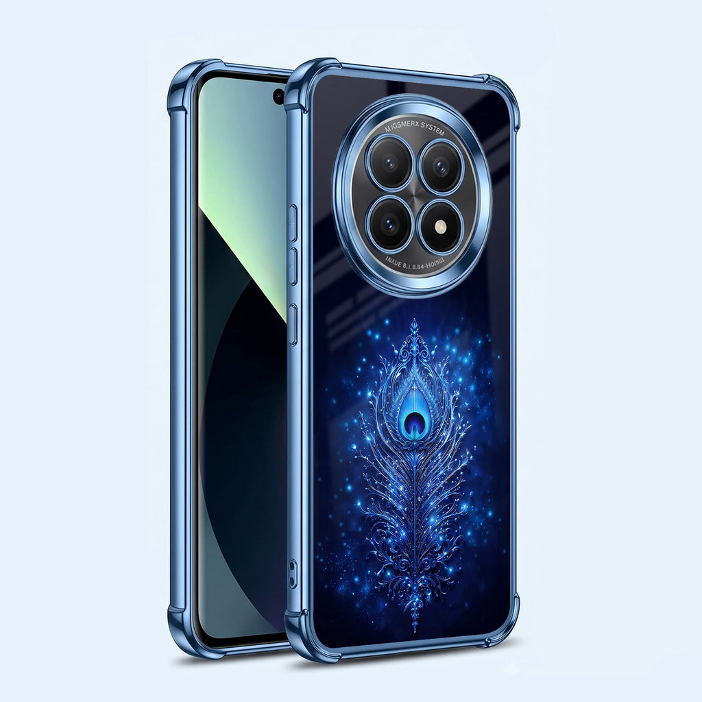 Oppo F29 5G Premium Peacock Feather Blue Airbags Printed Back Case