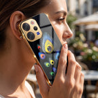 Vivo V70 5G Multi-Feather Peacock Gold Electroplated Glass Phone Back Case