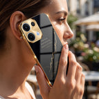 Oppo Reno 13 5G Focus Electroplated Gold Glass Case
