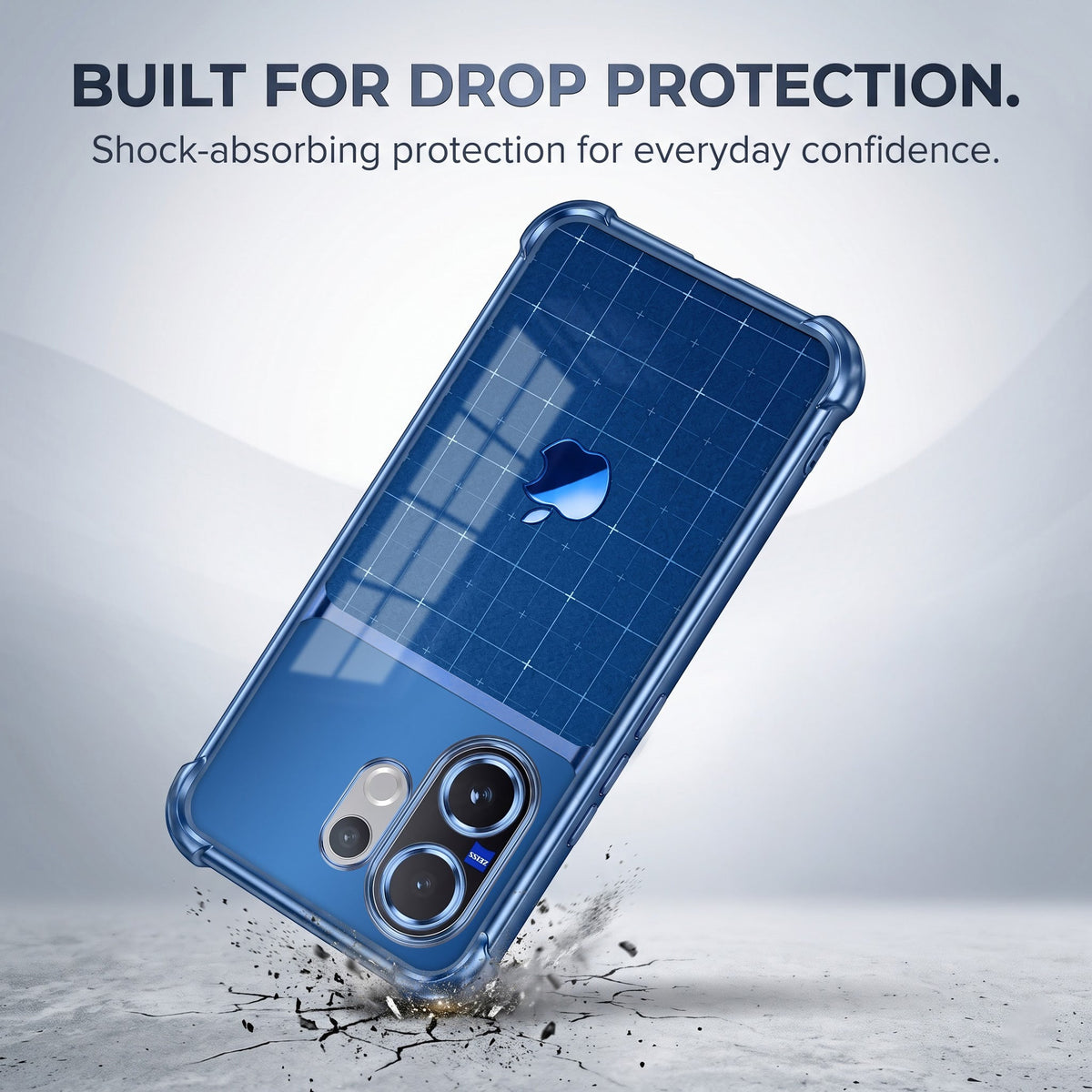 Vivo V60 5G Matrix Apple Dual-Tone Transparent Blue Airbags Case
