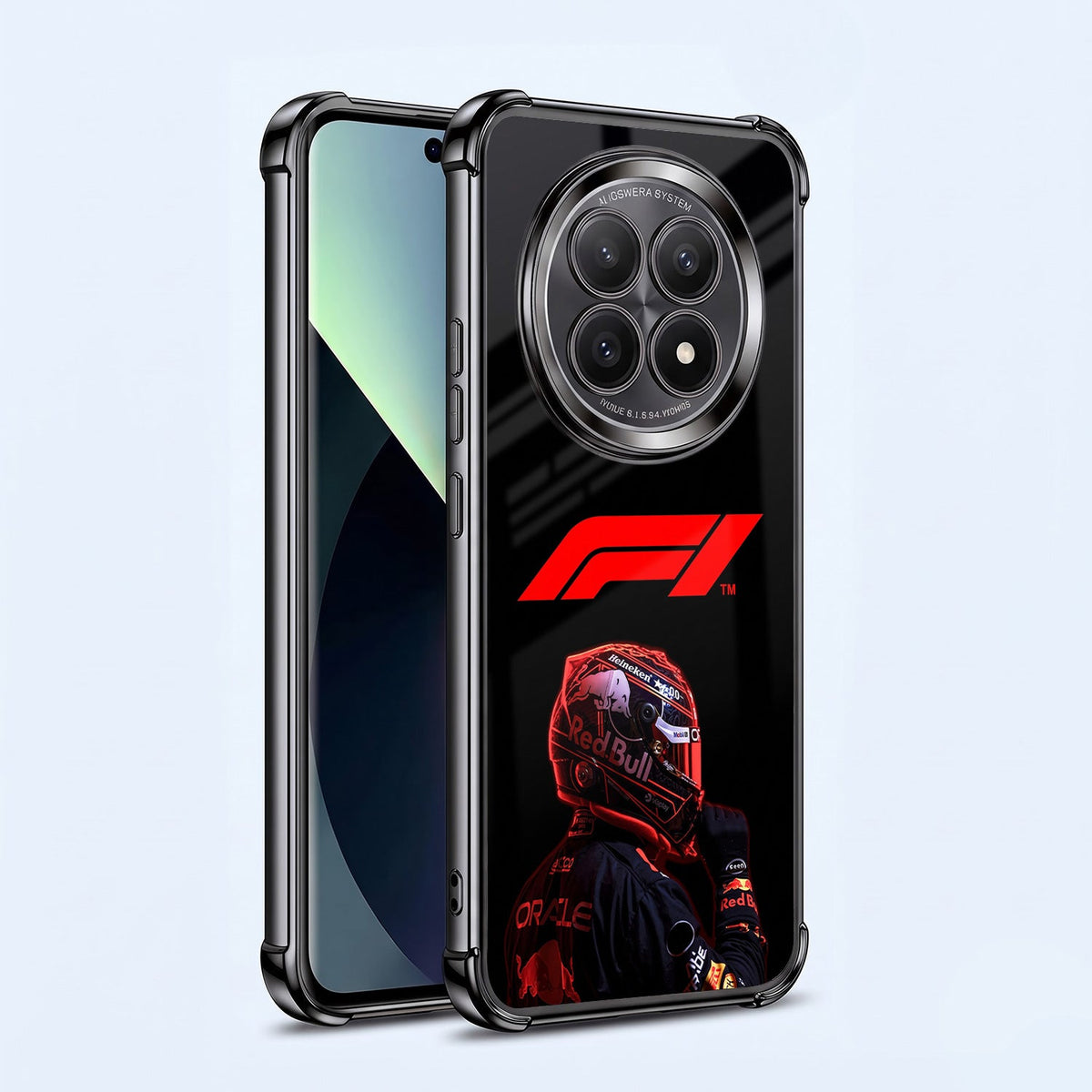 Oppo F29 5G F1 Rider Black Airbags Printed Back Case