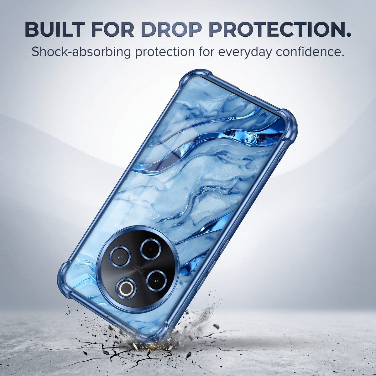 Vivo T4 5G Marvel Texture  Blue Airbags Printed Back Case