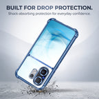 Vivo V60 5G Crystal Blue Dual-Tone Transparent Blue Airbags Case