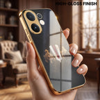 Vivo V60e 5G Royal Heritage Edition Gold Electroplated Glass Phone Back Case