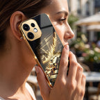 Oppo Reno 16 5G Luxury Wealth Trader Gold Electroplated Glass Phone Back Case