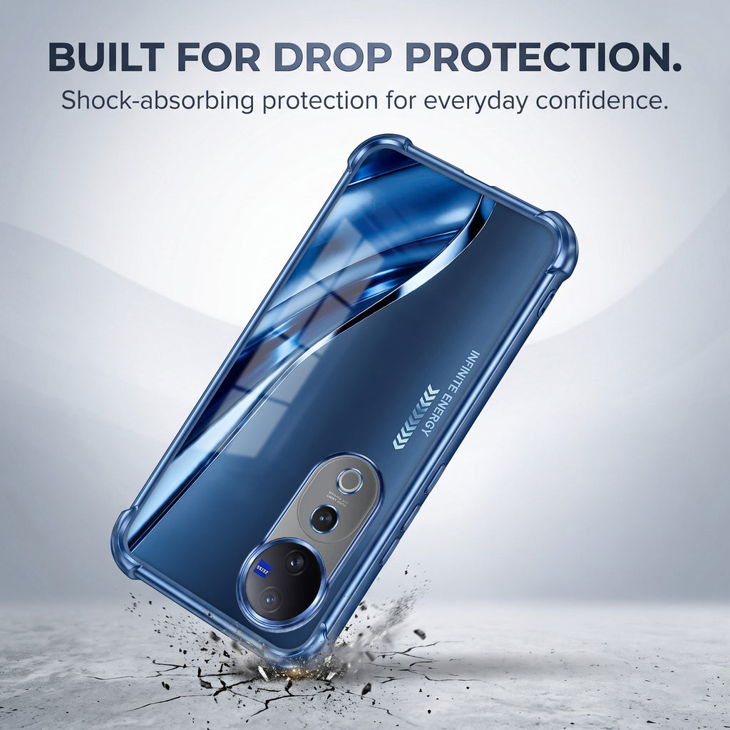 Vivo V40 Pro 5G Premium Infinity Energy Blue Airbags Printed Back Case