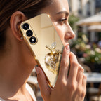 Oneplus Nord 5 5G Golden Apple Gold Electroplated Glass Phone Back Case