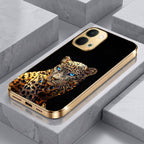 Vivo T5x 5G Panther Gold Electroplated Glass Phone Back Case