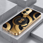Vivo Y51 Pro 5G Royal Emblem Gold Electroplated Glass Phone Back Case