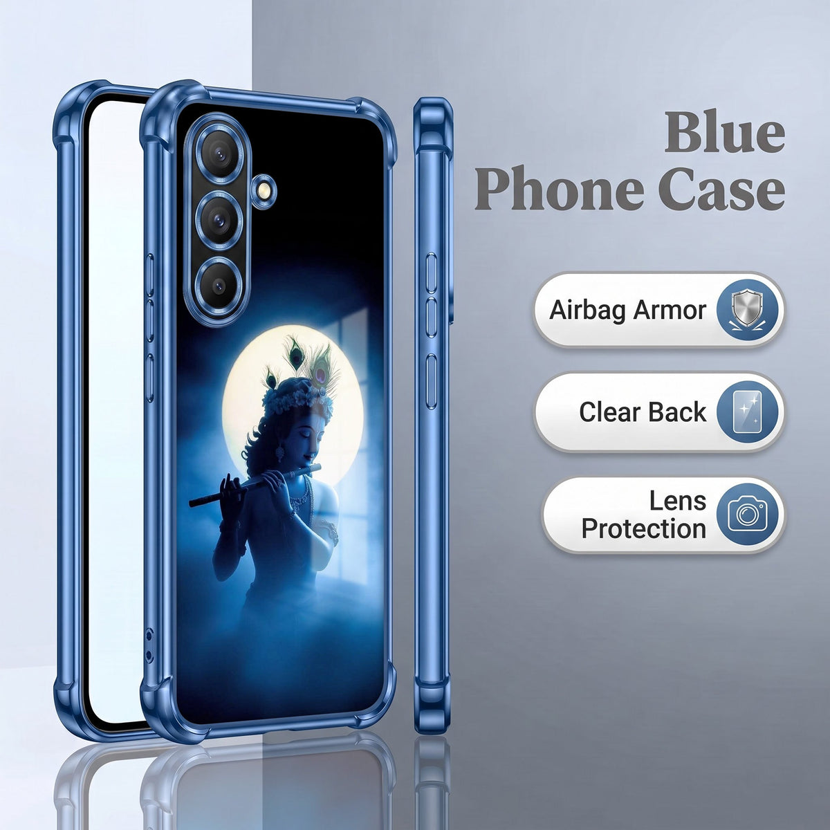 Samsung Galaxy A56 5G Midnight Krishna Airbags Printed Back Case