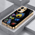 Oppo Reno 13 5G Multi-Feather Peacock Gold Electroplated Glass Phone Back Case