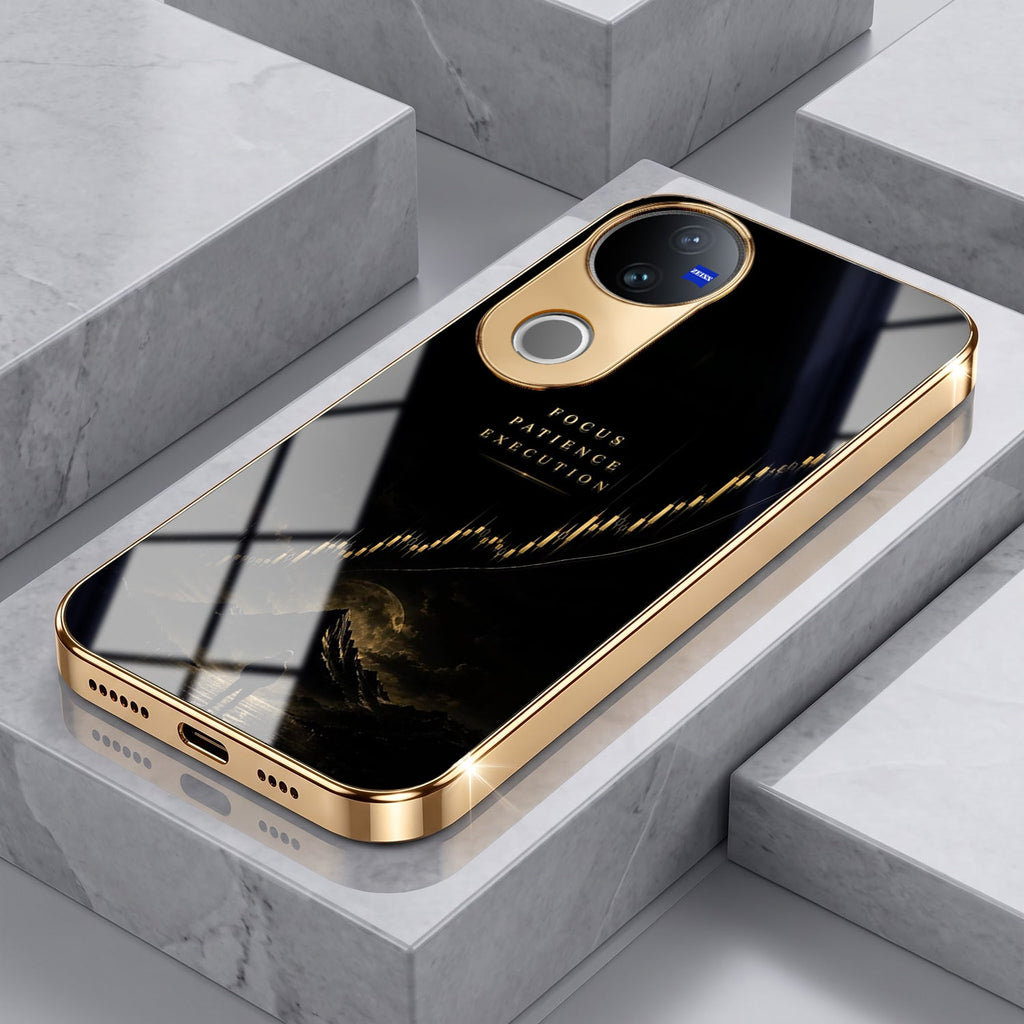 Vivo V50 5G Focus Electroplated Gold Glass Case