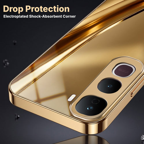Vivo Y400 Pro 5G Luxury Infinity Energy Gold Electroplated Glass Phone Case