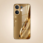 Vivo V60e 5G Luxury Infinity Energy Gold Electroplated Glass Phone Case