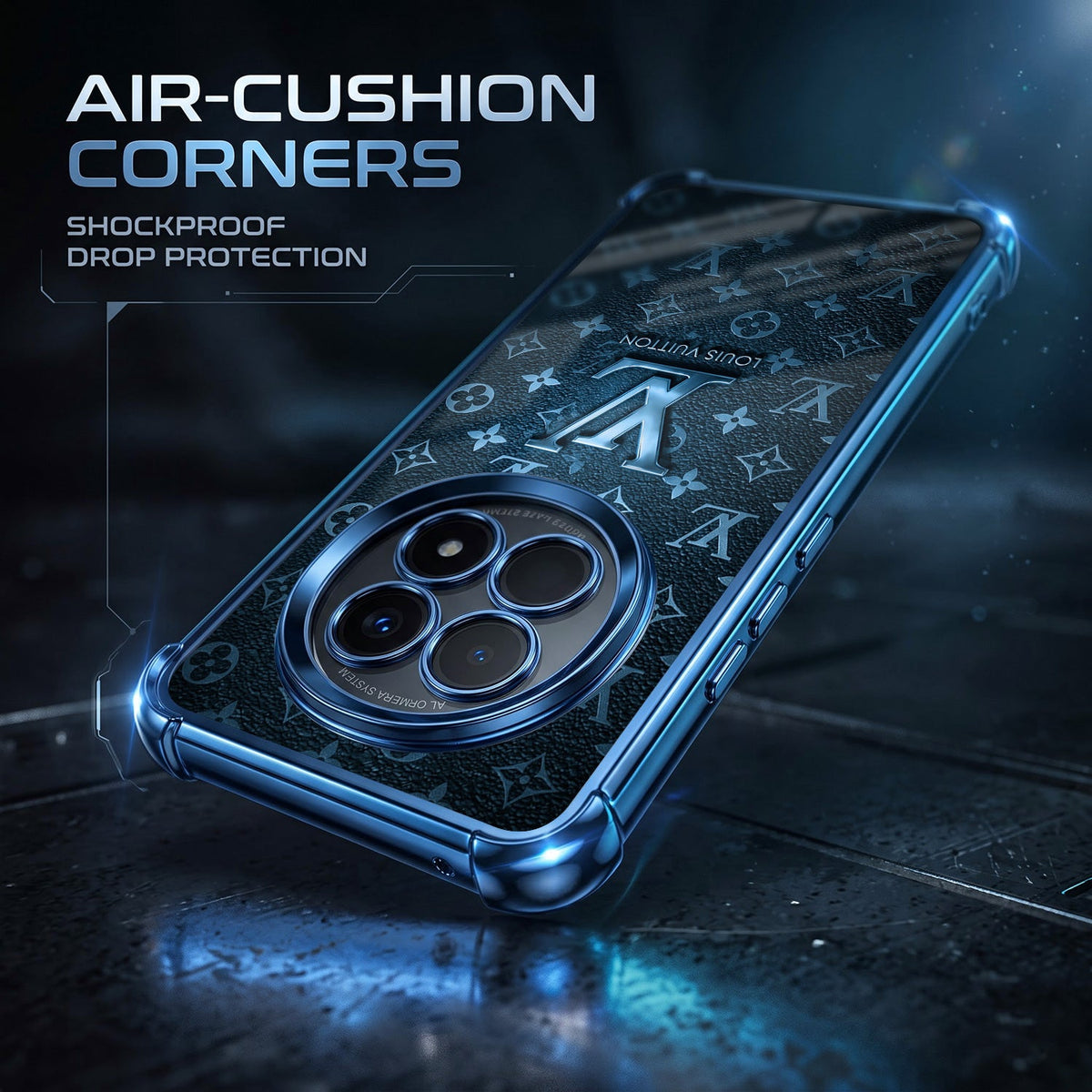 Oppo F29 5G LV Monogram Blue Airbags Printed Back Case