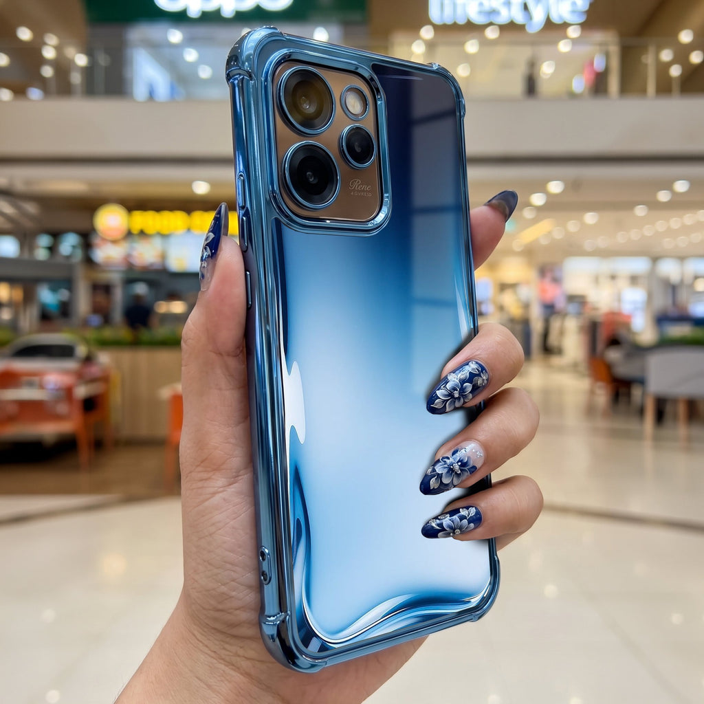 Oppo Reno 15 Pro Mini 5G Premium Crystal Blue Airbags Printed Back Case
