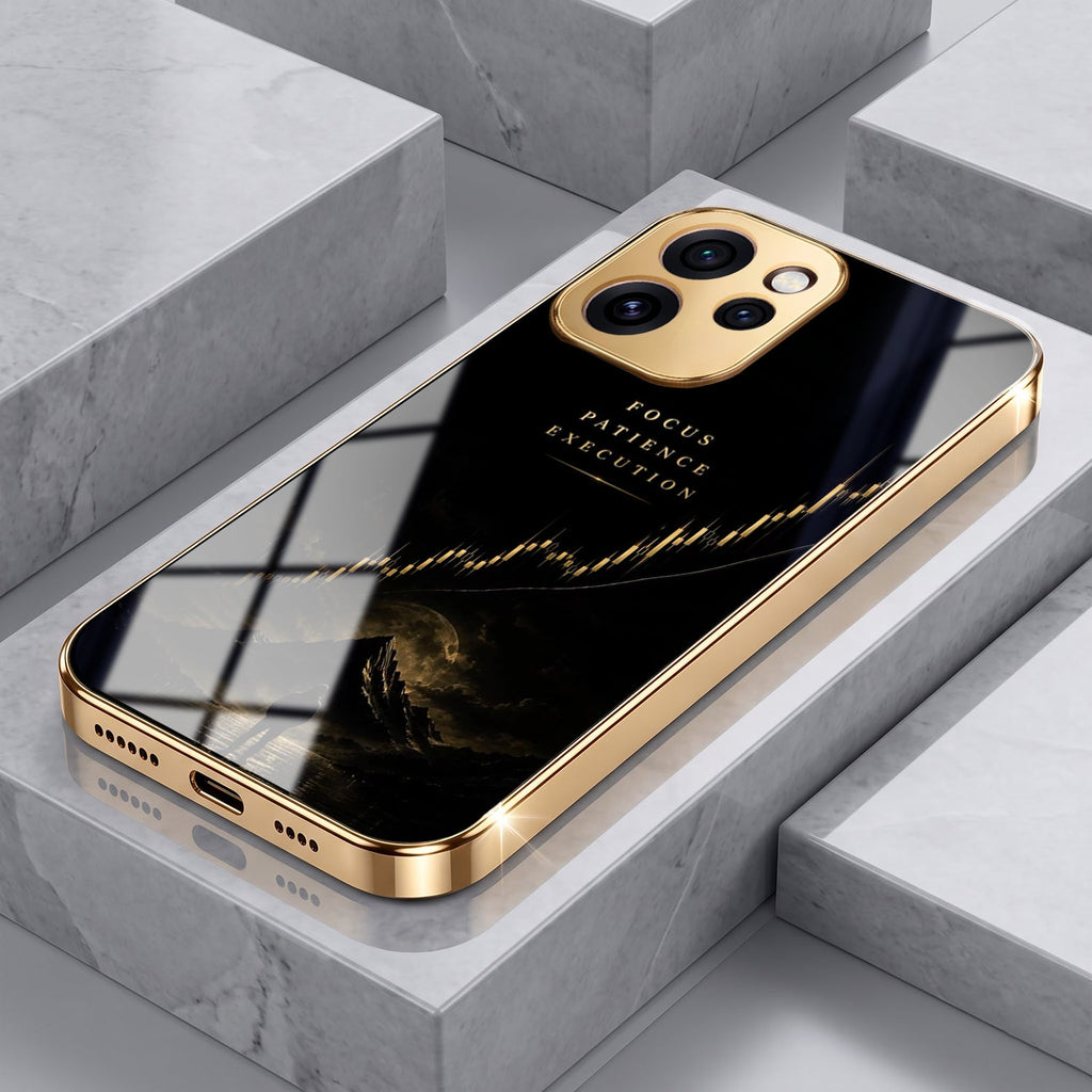 Oppo Reno 15 Mini 5G Focus Electroplated Gold Glass Case