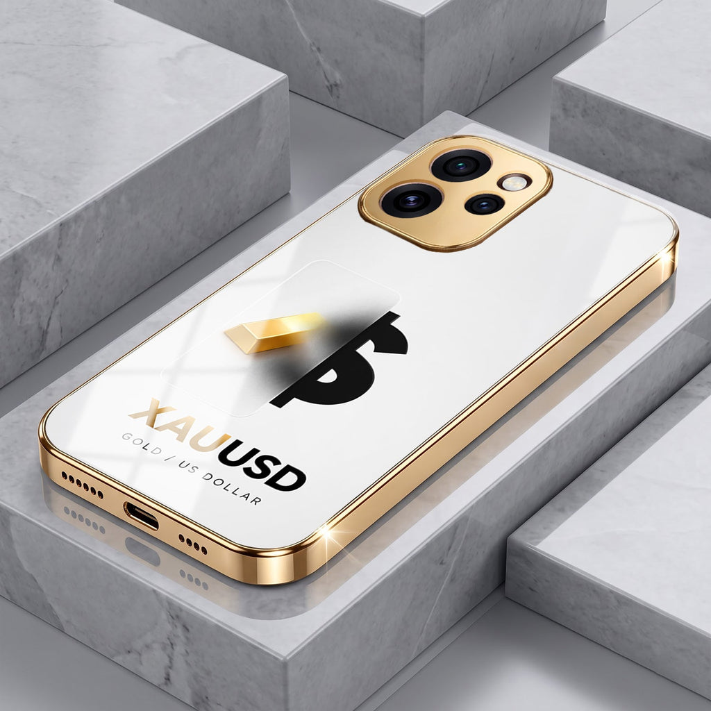 Oppo Reno 15 Mini 5G Luxury XAU/USD Gold Electroplated Glass Case