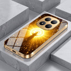 Redmi Note 15 Pro+ 5G Lakshmi Sacred Gold Electroplated Glass Phone Back Case