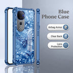 Vivo V40 Pro 5G Butterfly Blue Airbags Printed Back Case
