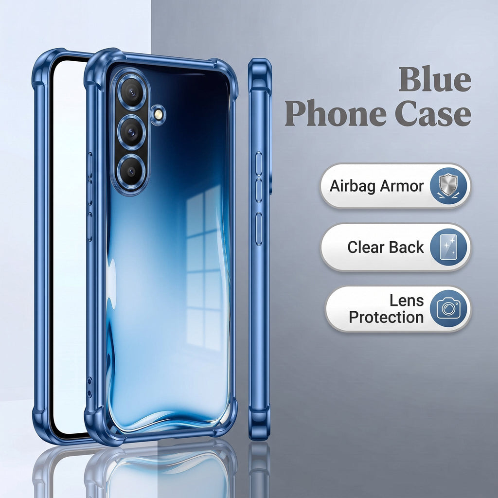 Samsung Galaxy A56 5G Premium Crystal Blue Airbags Printed Back Case