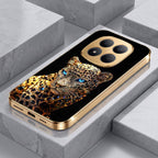 Redmi Note 15 Pro+ 5G Panther Gold Electroplated Glass Phone Back Case