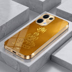 Oppo Reno 13 5G Shree Lakshmi Divine Gold Electroplated Glass Phone Back Case