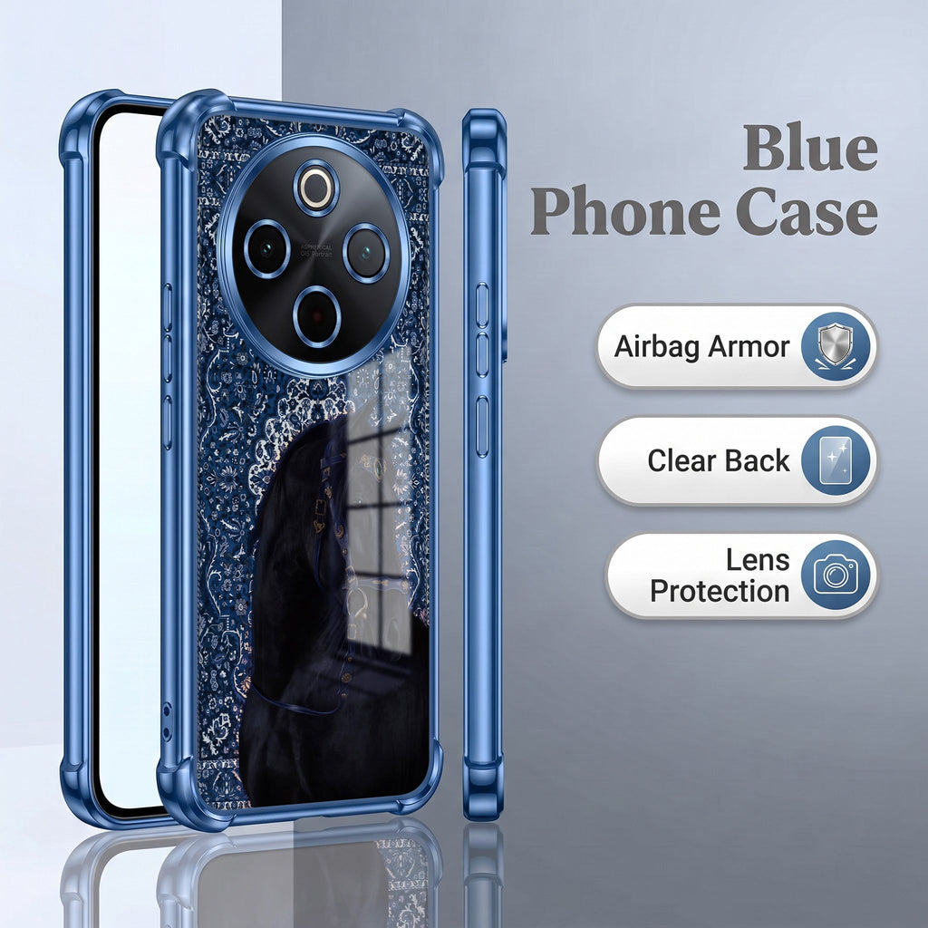 Vivo T4 5G Premium Royal Horse Blue Airbags Printed Back Case