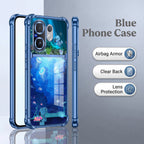 Vivo V60 5G Mystic Jellyfish Dual-Tone Transparent Blue Airbags Case