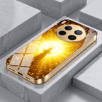 Vivo X300 Pro 5G Lakshmi Sacred Gold Electroplated Glass Phone Back Case