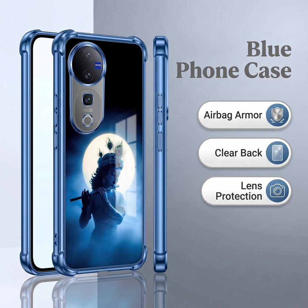 Vivo V40 Pro 5G Midnight Krishna Blue Airbags Printed Back Case