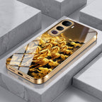 Vivo Y400 Pro 5G Horses Royal Glory Gold Electroplated Glass Phone Back Case