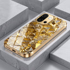 OnePlus 13s 5G Golden Diamond Shatter Gold Electroplated Glass Phone Back Case