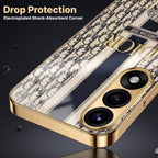 Oneplus Nord 5 5G Luxury Dior Gold Electroplated Glass Phone Back Case