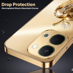 Vivo Y51 Pro 5G Golden Apple Gold Electroplated Glass Phone Back Case